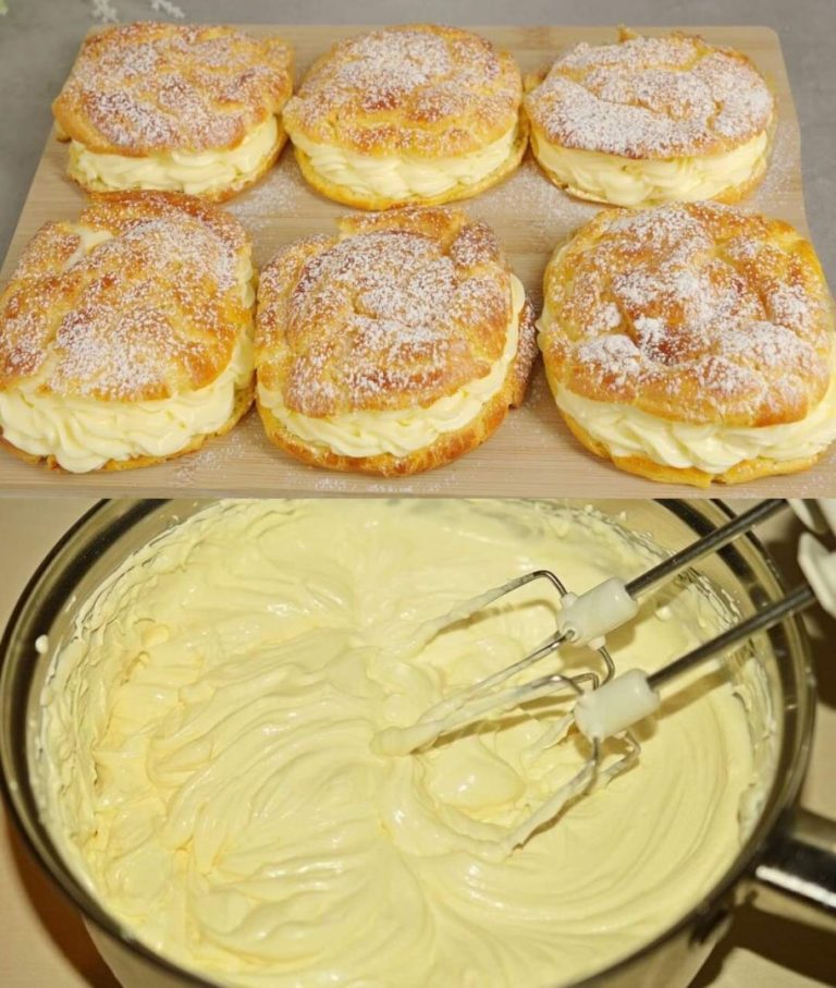 Fantastic pastry filled with vanilla cream