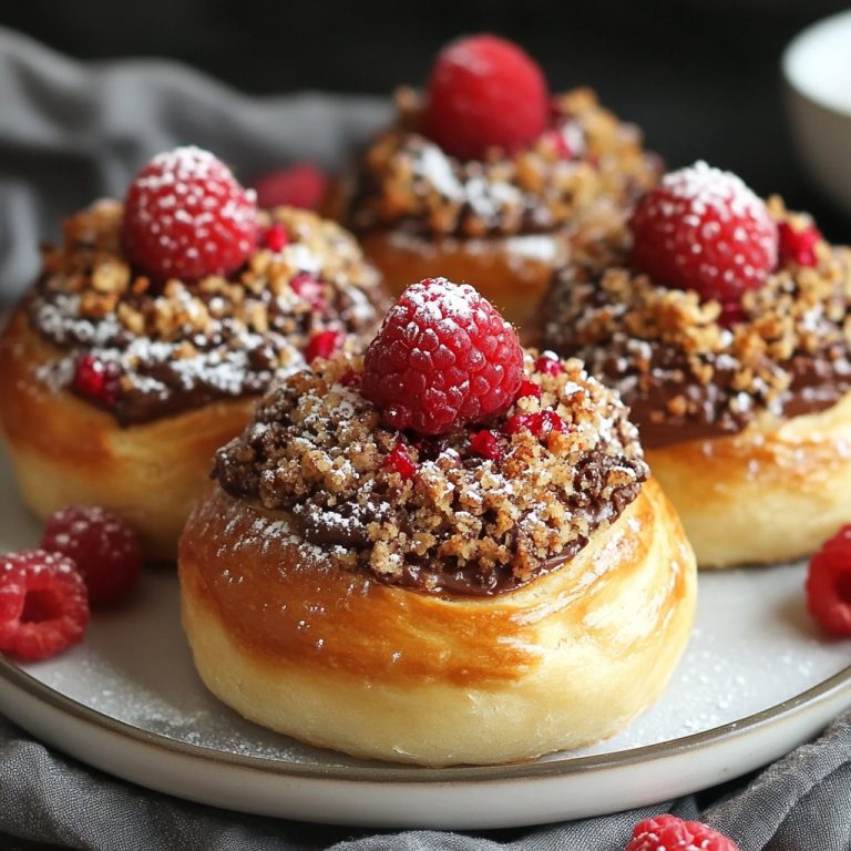 “Malinowe Bułeczki z Czekoladową Kruszonką – Delikatna Przyjemność na Każdy Dzień”