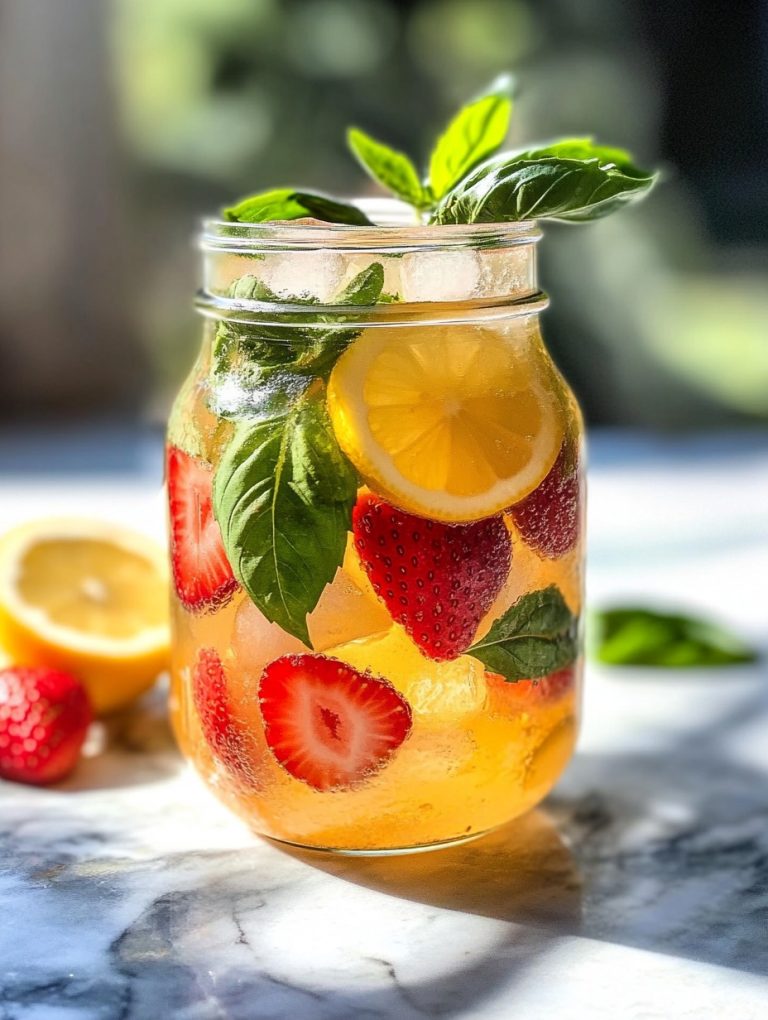 Lemoniada truskawkowo-bazyliowa