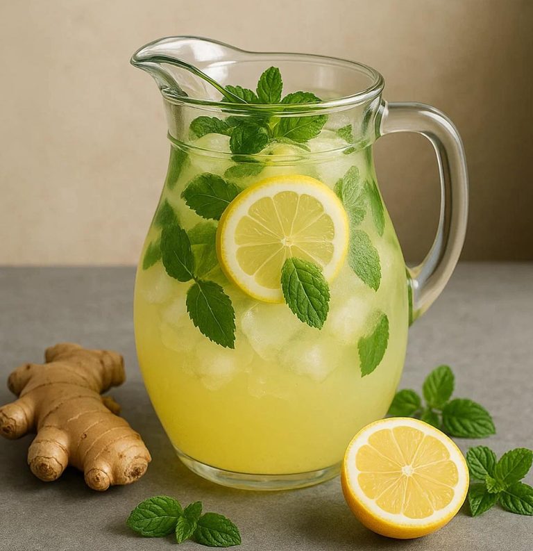Woda, imbir, mięta i cytryna: orzeźwiający napój, który leczy i pomaga odżywiać