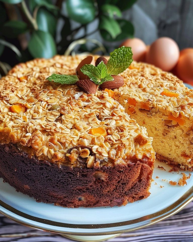 Ciasto owsiane z marchewką, morelami i rodzynkami