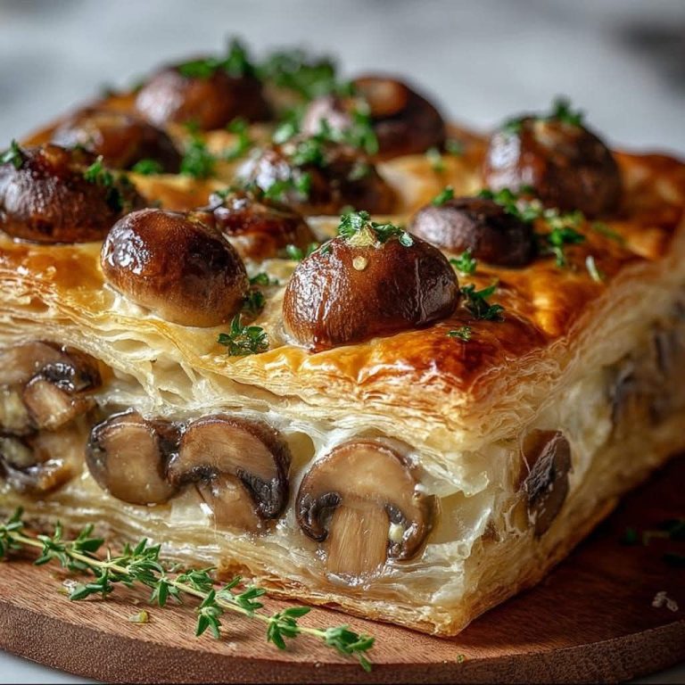 pikantny placek z grzybami