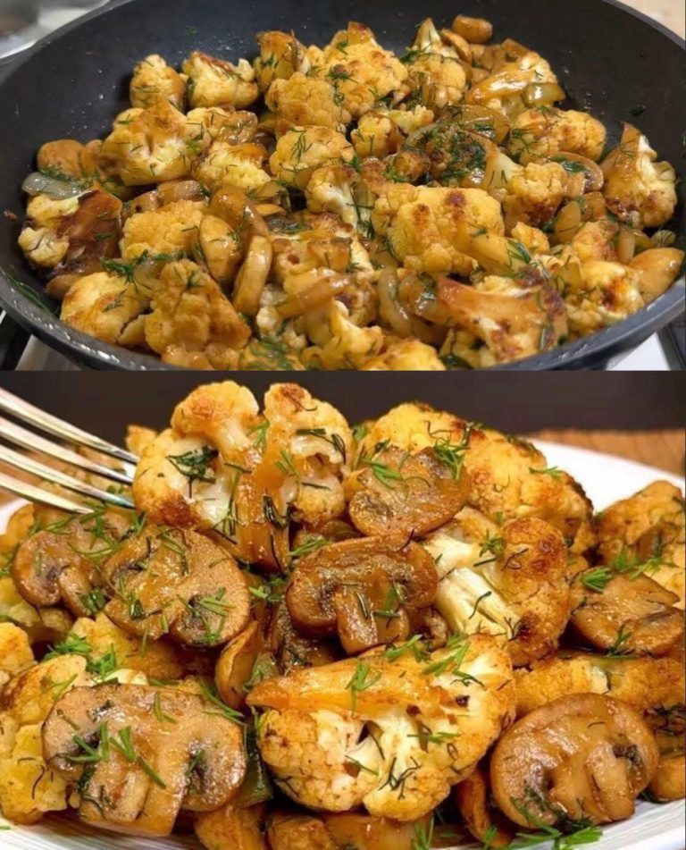 Palce lizać! Pyszny kalafior z grzybami — połączenie nie do odparcia…