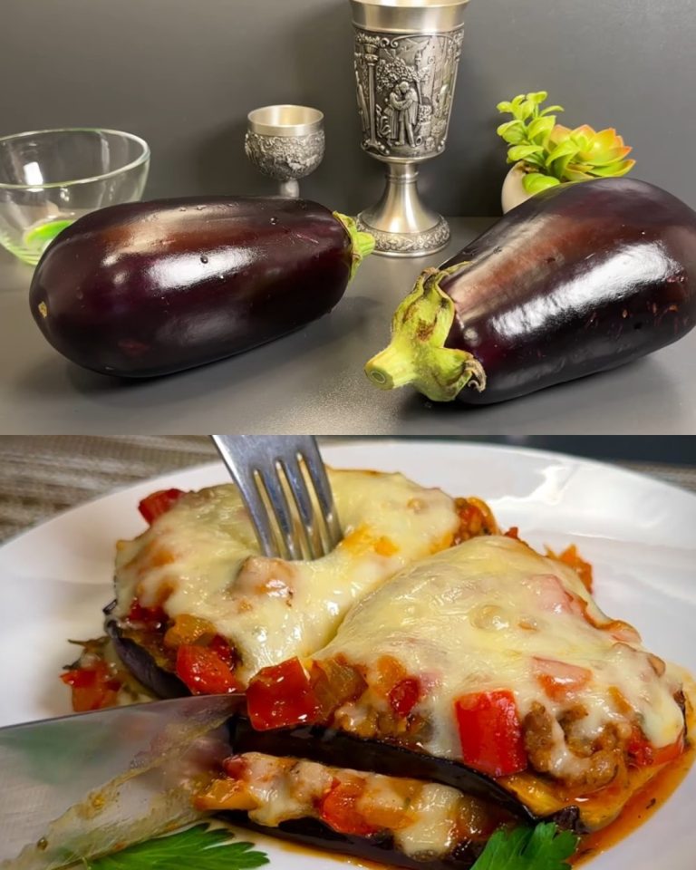“Zapiekane bakłażany nadziewane soczystym mięsem i serem – pyszna uczta!”