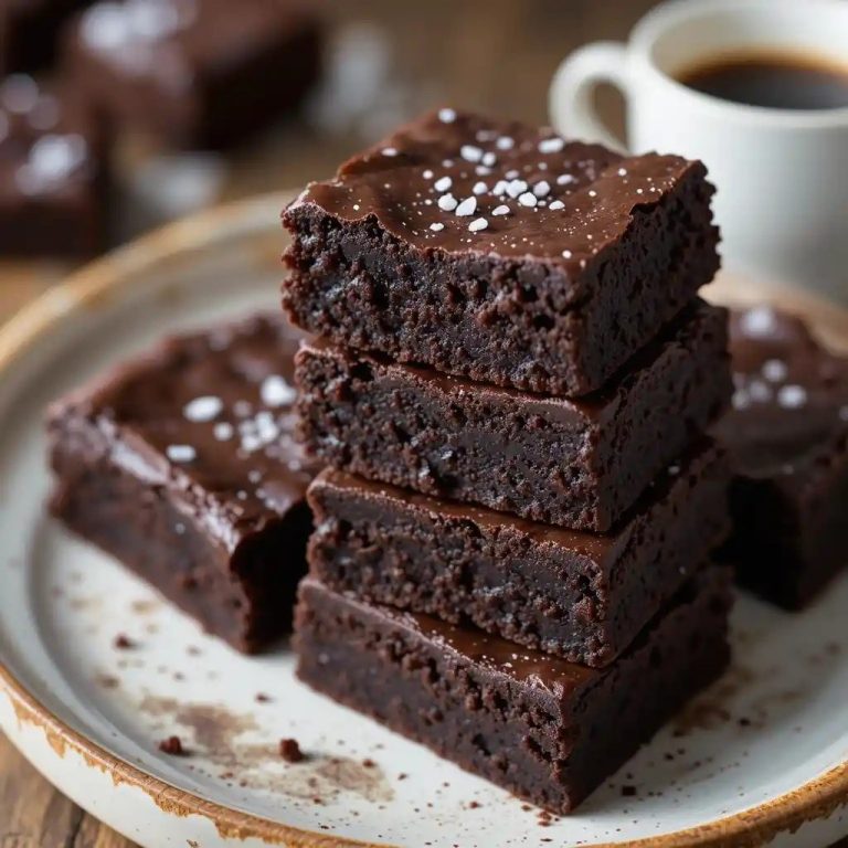 Brownie z gorzkiej czekolady bez mąki i soli morskiej: Ciemne, bogate i nieodparcie pyszne!