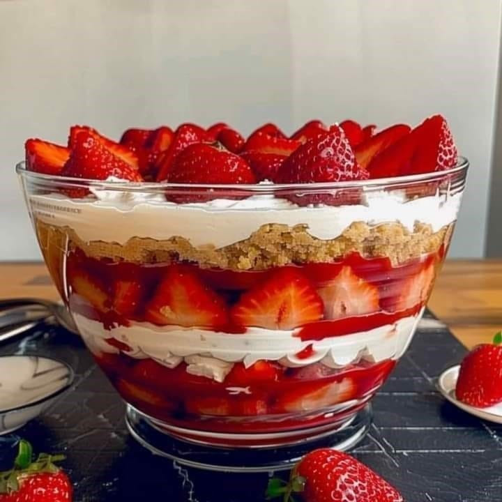 Deser z sernika truskawkowego