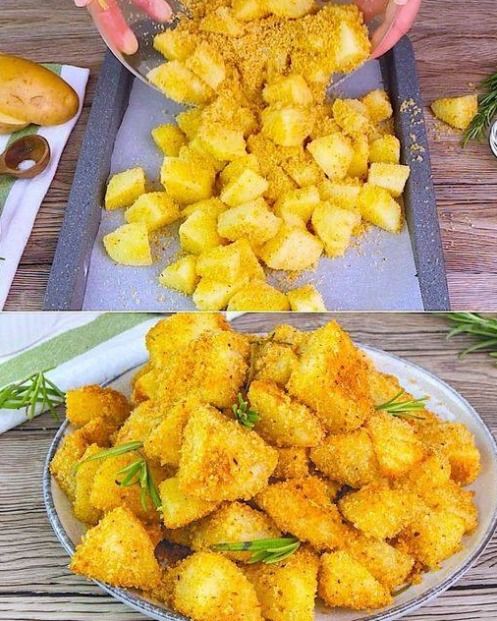 Pieczone ziemniaki panierowane w panierce: dodatek do zrobienia w mgnieniu oka!